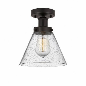 Cone - 1 Light Semi-Flush Mount In Industrial Style-9.75 Inches Tall and 7.75 Inches Wide - 1 of 1