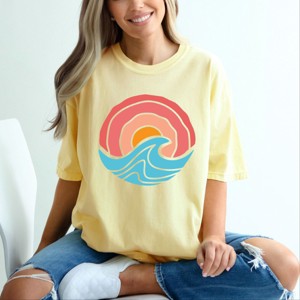 Simply Sage Market Ocean Circle Retro Garment Dyed Tee - 1 of 4