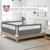 Infans 59" Breathable Baby Children Toddlers Bed Rail Guard Safety Swing Down Gray - 3 of 4