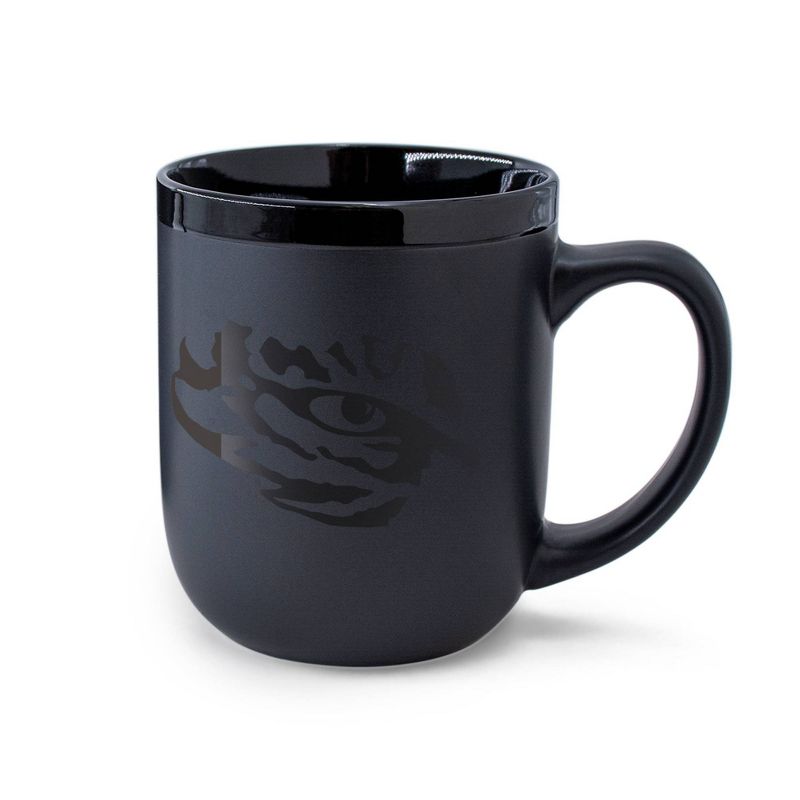 NCAA LSU Tigers 12oz Ceramic Coffee Mug - Black, 1 of 4