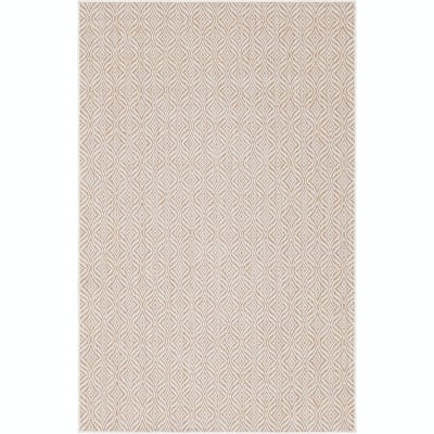 Taupe Trellis Easy-Care Outdoor Rectangular Rug
