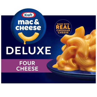 Kraft Deluxe Four Cheese Mac N Cheese Dinner, 14 oz Box, Shelf-Stable, Pack of 4
