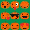 Junior's Design By Humans Halloween Pumpkins Emoji By honeytree T-Shirt - 2 of 3