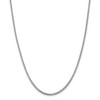 Black Bow Jewelry 2mm, 14k White Gold, Solid Franco Chain Necklace - 3 of 4