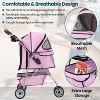 BestMassage Pet Stroller 3/4 Wheels Dog Cat Stroller Jogger Stroller with Removable Liner and Cup Holder Travel Folding Carrier - 4 of 4