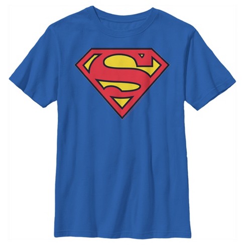Boy's Superman Classic Logo T-shirt - Royal Blue - Medium : Target