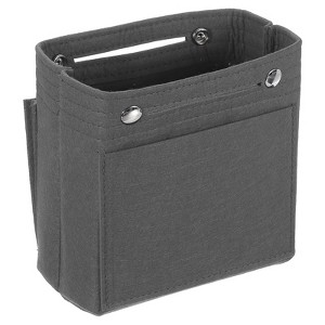Unique Bargains Portable Makeup Bags and Organizers Encrypted Felt Purse Insert 6.7 x 3.9 x 6.3 Inch - 1 of 4