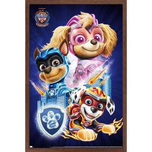 Trends International Paw Patrol: The Mighty Movie - Group Framed Wall Poster Prints - 1 of 4
