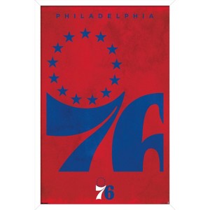 Trends International NBA Philadelphia 76ers - Logo 25 Framed Wall Poster Prints - 1 of 4
