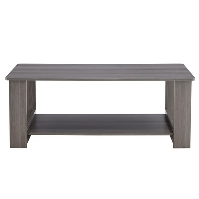 COWLOWN Modern and Practical Gray Textured Coffee Table, Double Layered Coffee Table, Coffee Tables for Living Room