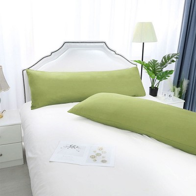 2 Pcs Body 1800 Series Soft Brushed Microfiber Pillow Cover Sage Green - PiccoCasa