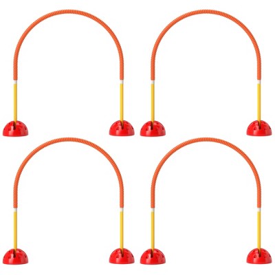 4 Piece Dog Agility Equipment w/ 4 Adjustable Width Doors, Carry Bag, Easy Assemble & Portable