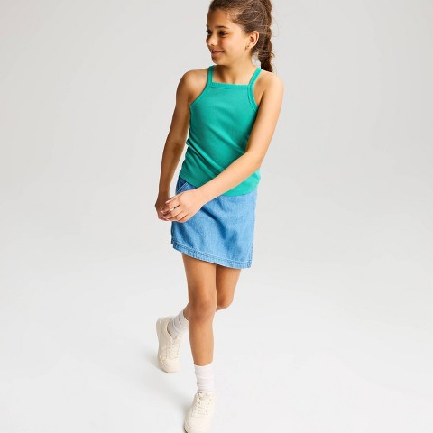 Cat & Jack Girls' Washed Ribbed Tank Top - Cat & Jack™ Green M