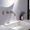 BWE Two-Handle Wall Mounted Bathroom Faucet in Brushed Nickel - 3 of 4