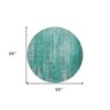 Teal Blue Aqua And Gray Striped Washable Indoor Outdoor Area Rug - 3 of 4