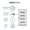 36 x 80 Fiberglass Entry Door, 4-Lite Frosted Glass - Contemporary Style for Home's Front Entrance, Right Hand Inswing - 3 of 4