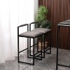 PAGED Set of 2 Bar Stools for Kitchen Island,Paper Rope Woven Counter Bar Stools for Dining Rooms,Kitchens,Islands - 2 of 4