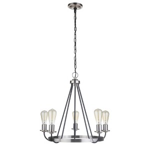Craftmade Lighting Randolph 5 - Light Chandelier in  Flat Black/Brushed Polished Nickel - 1 of 1