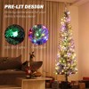 Aghana Digitals 7.5ft Slim Pre-Lit Flocked Christmas Tree with 220 Dual Color LED Lights, 519 Tips, - 4 of 4