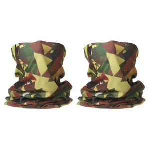 Unique Bargains Breathable Elastic Cycling Fishing Sport Neck Gaiter Face Masks 2 Pcs - 1 of 4