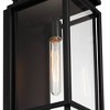 Possini Euro Design Alastor 16 1/2" High Modern Outdoor Wall Light Fixture Mount Porch House Exterior Outside Weatherproof Black Clear Glass Shade - image 3 of 4