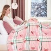 Lomsoe Christmas Ultra Soft Throw Blanket with Plaid, Cozy Flannel Luxury Blanket for Bed, Sofa and Couch Christmas Gift. - 3 of 4