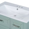 NicBex 30'' Bathroom Storage Cabinet with Sink, Bathroom Vanity, 1 Spacious Cabinet Door and 3 Drawers for Bathroom - 4 of 4