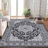 Vintage Washable Area Rug, Floral Medallion, Ultra Soft Accent Carpet for Living Room, Bedroom, Entryway, Non-Slip, Low-Pile - 3 of 4