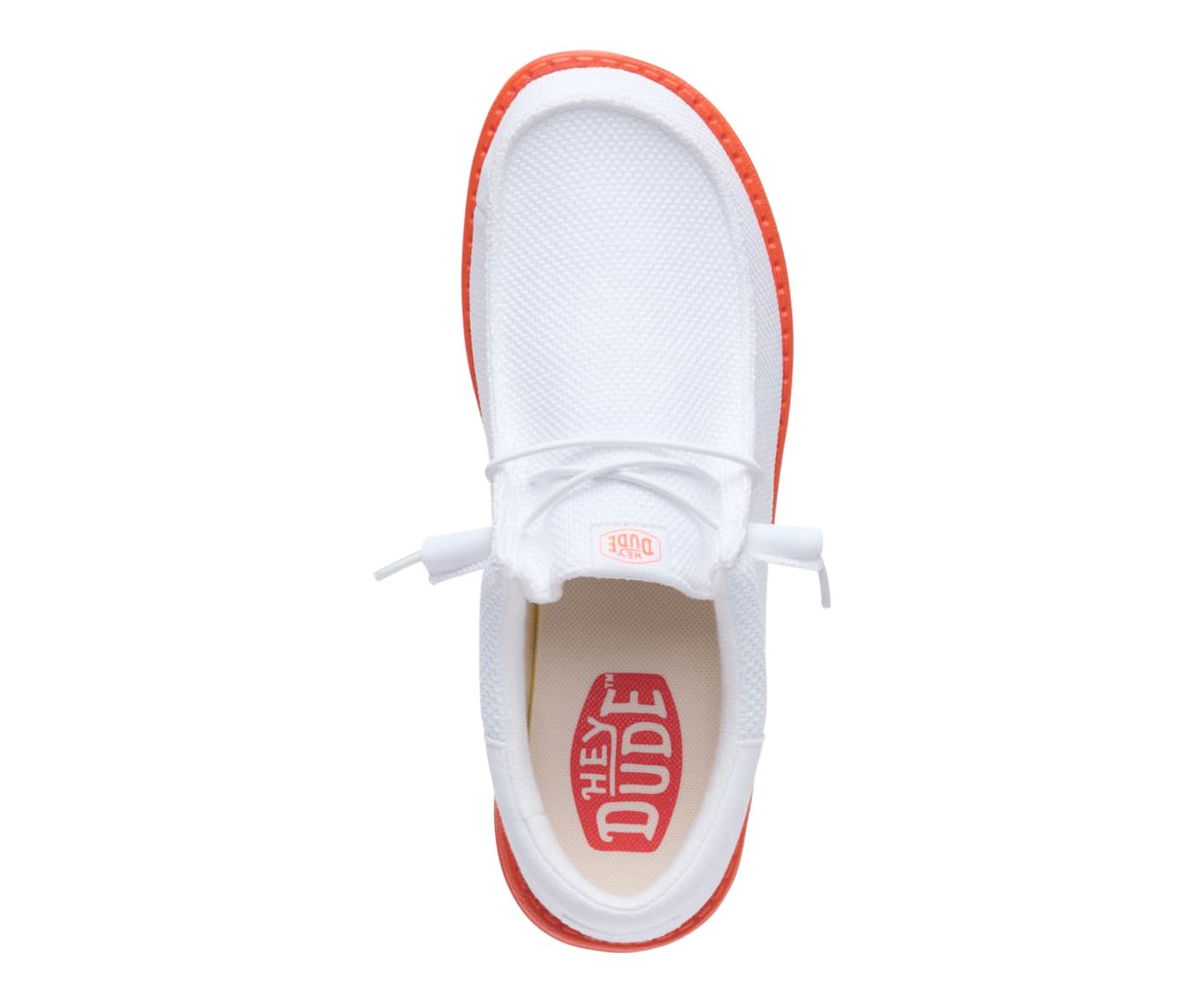 HEYDUDE Men Wally Funk Pop, White/Tomato Orange, 11, цвет: Белый — фото 2