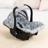 Bayer: Deluxe Car Seat - Grey, Pink, Stars - Accessory for Dolls Up to 18", Retractable Sunshade, Seat Belt, Hard Shel, Kids Toy, Age 3+ - 3 of 4