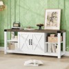 60 Inch TV Stand for Living Room, TV Stands with Doors, Shelves, Storage, Farmhouse Entertainment Center for 65 Inch TVs - 2 of 4
