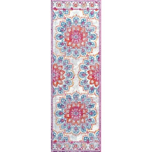 nuLOOM Kiyoko Vintage Floral Pink 4' x 6' Area Rug