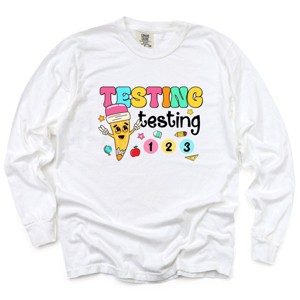Simply Sage Market Testing 1 2 3 Pencil Garment Dyed Long Sleeve - 1 of 4