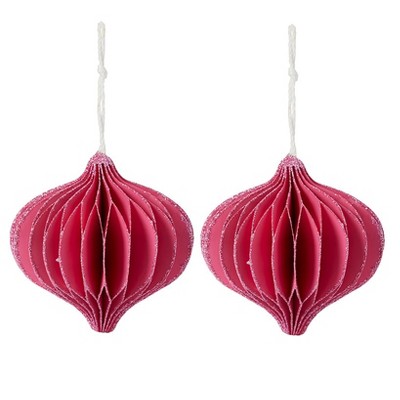 The Lakeside Collection Sets of 2 Paper Shape Ornaments