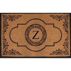 A1HC Non Slip Rubber and Natural Coir Doormat for Outdoor Entrance Front Door Mat 30x48 Monogrammed - 1 of 4