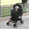 BestMassage Pet Stroller 3/4 Wheels Dog Stroller 3-in-1 Multifunction Dog Cat Jogger Stroller with Large Storage Basket Removable Pet Carrier - 2 of 4