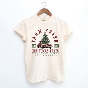 Simply Sage Market Women's Farm Fresh Cut and Carry Short Sleeve Garment Dyed Tee - 1 of 4
