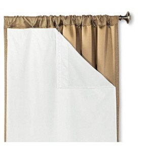 HLC.ME White Thermal Insulated 100% Blackout Curtain Liner Window Panels - Complete Darkness and Window Privacy - Hooks Included - 1 of 4