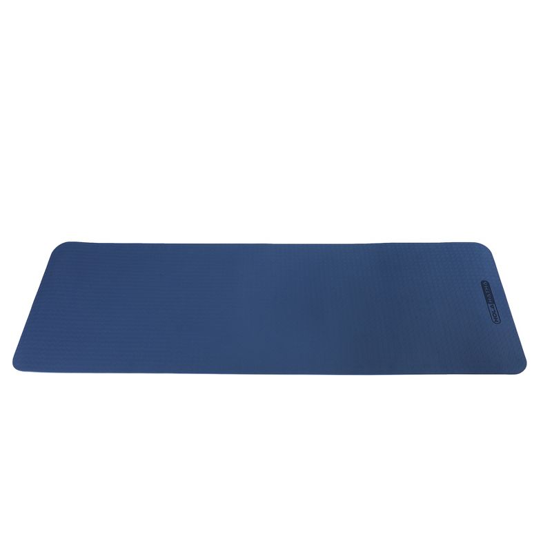 HolaHatha 72" Tall x 24" Wide Double Sided Reversible 0.25" Thick Non Slip Home Gym Exercise Yoga Mat for All Yoga, Pilates and Floor Workouts, Blue, 2 of 6