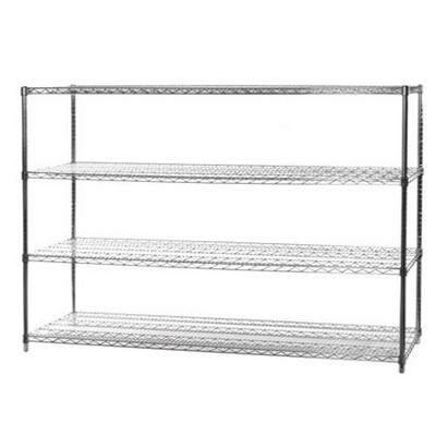 Shelving.com Chrome Wire Shelving with 4 Tier Shelves -