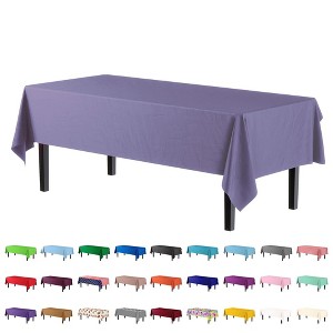 Crown Display 54 in. x 108 in. Plastic Tablecloth - 12 Pack - 1 of 4