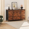 55" TV Stand with 10 Fabric Drawers & Charging Station, Storage Dresser for Bedroom/Living Room, 47.2" Wide Media Console - 2 of 4