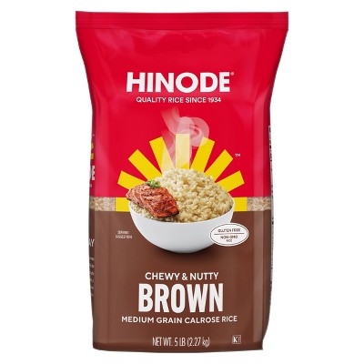 Hinode Medium Grain Calrose Brown Rice - 5lbs