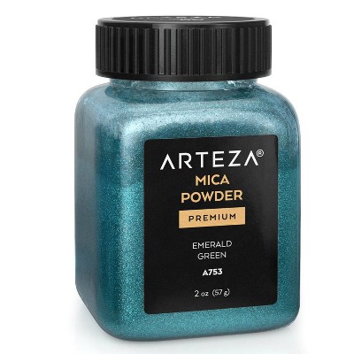 Arteza Mica Powder 57g, Single Color, Emerald green  - A753 (ARTZ-3509)