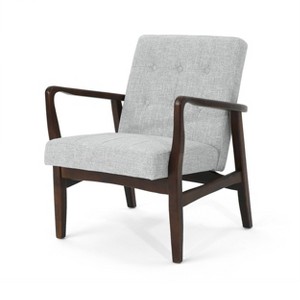 Marcola Mid Century Modern Upholstered Wood Framed Club Chair - Christopher Knight Home - 1 of 4
