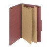 Smead 100% Recycled Pressboard Classification File Folder, 2 Dividers, 2" Expansion, Legal Size, Red, 10 per Box (19023) - 3 of 4