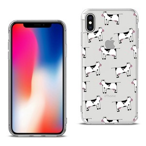 Reiko Apple iPhone X/iPhone XS Design Air Cushion Case with Cow Design in Clear - 1 of 4