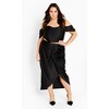 Women's Plus Size Fleur Off Shoulder Fitted Corset - black | CITY CHIC - 3 of 4