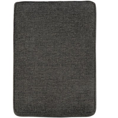 34'' Slate Gray Upholstered Rectangular Ottoman