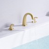 Sumerain Roman Tub Faucet with 8-3/8" Spout Reach, Bathtub Faucet with 2 Knob Handle Brushed Gold - 3 of 4